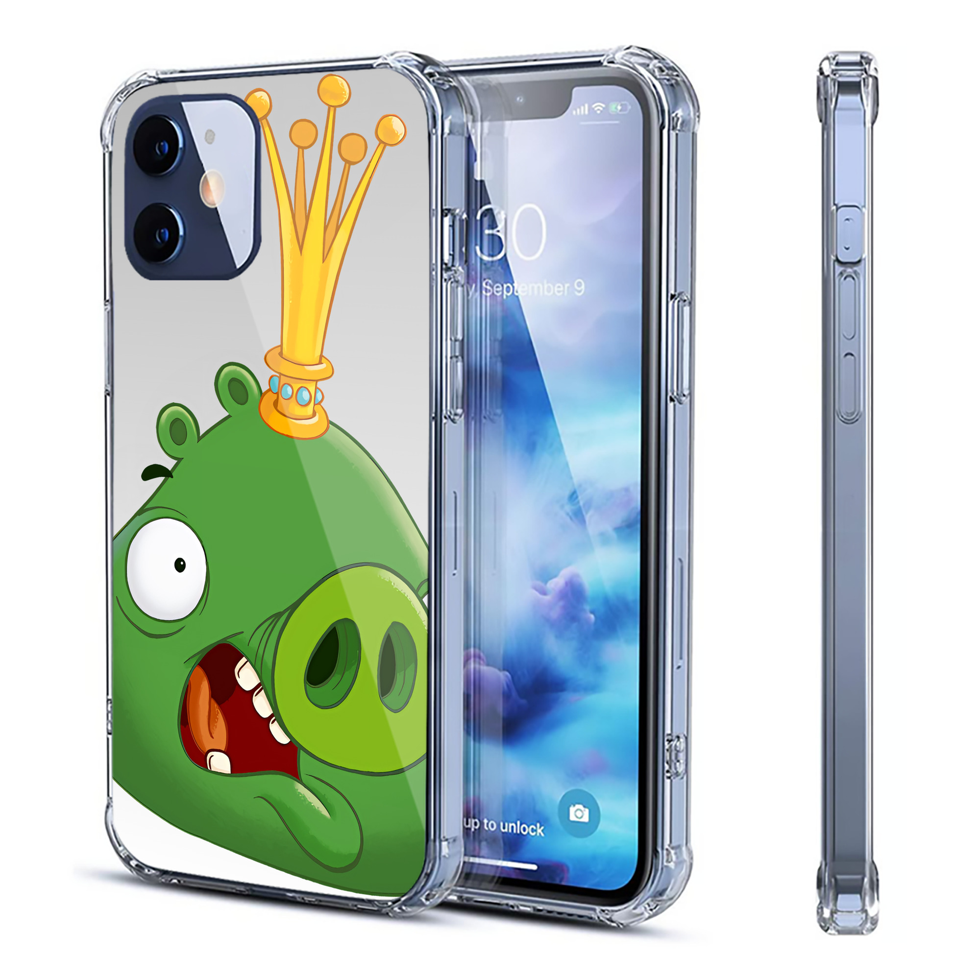 （画像用） Angry Birds アングリーバード 【iPhone 12シリーズ対応】透明スマホケース（クリアソフトケース）